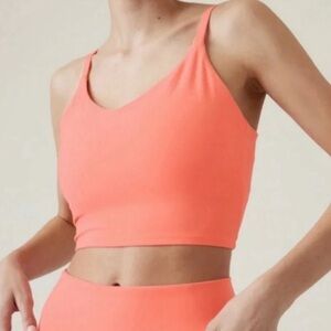 ATHLETA Elation V neck Crop Top Tank sports bra Size XL